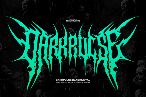 Darkpulse: Unleashing Aggressive Visuals with a Black Metal Typeface