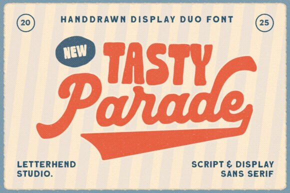 Tasty Parade Duo: A Font That Brings Vintage Charm to Modern Design