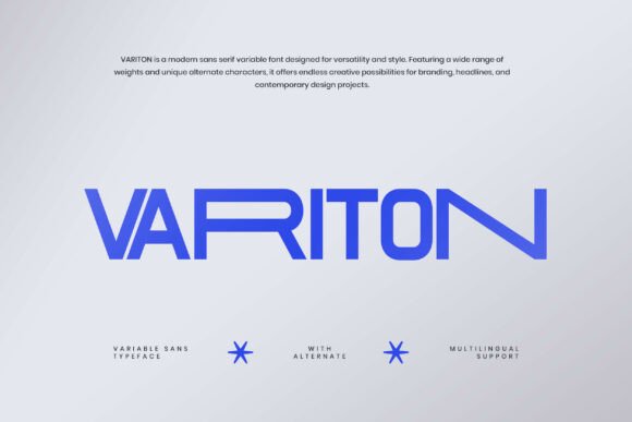 Variton: A Sleek Sans Serif for Modern Design Projects