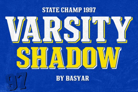 Varsity Shadow: Command Attention with This Bold Athletic Typeface