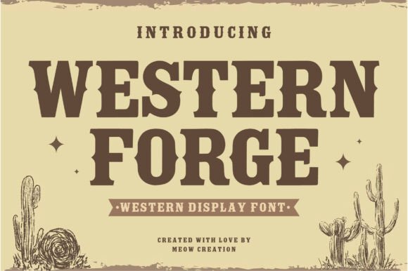 Western Forge: Crafting Visual Stories with Bold Typography